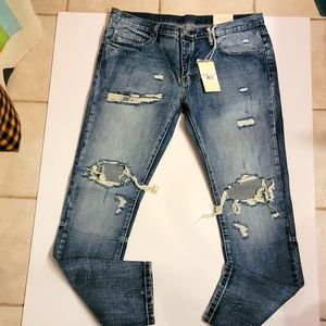 NWT MNML distressed denim